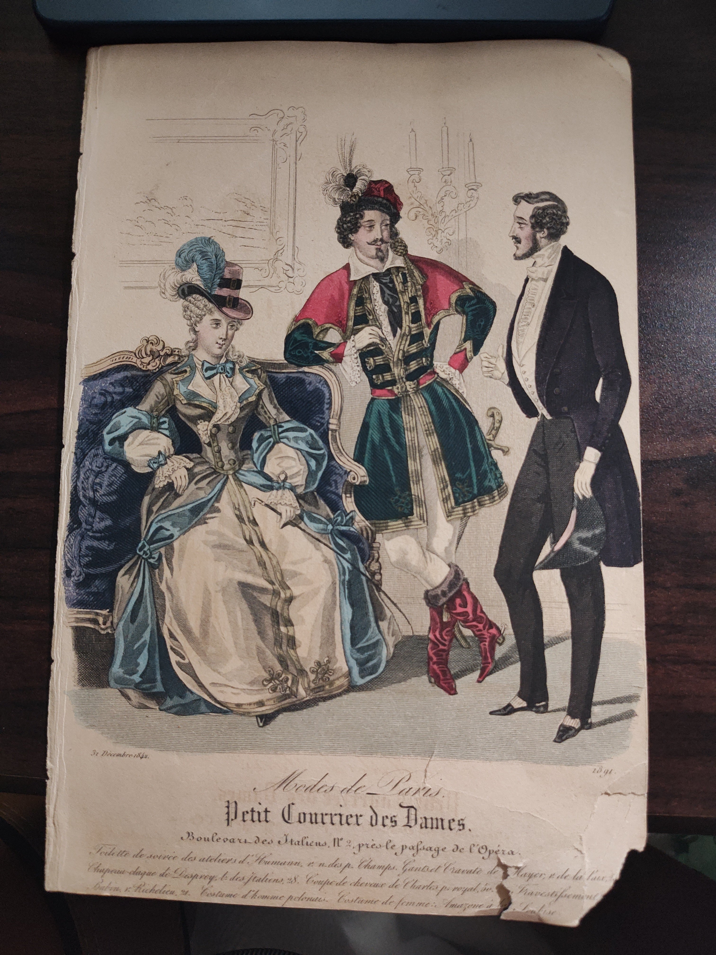 Petit Courrier des Dames, group fashion plate